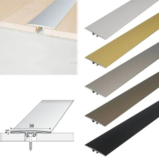 A68 36mm Anodised Aluminium Flat Door Threshold Strip