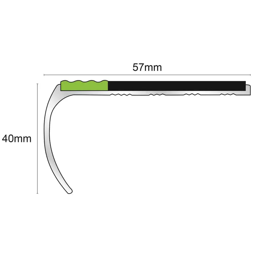 Non Slip Stair Nosing Edge Trim With Pvc Insert