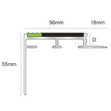 ATC Heavy Duty 10mm Slimline Non Slip Stair Nosing