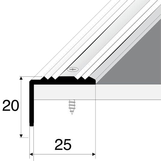 Technical drawing of a roofline with dimensions labeled