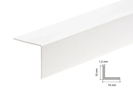 Equal & Unequal Edge Protector White PVC Plastic Corner Angle Trim 90°