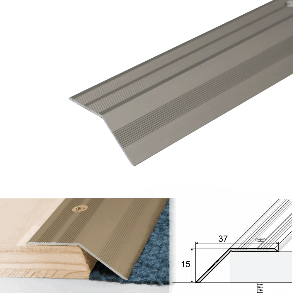 A39 37mm Anodised Aluminium Door Threshold Ramp Profile