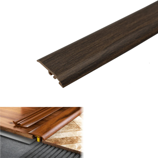 D-Z0100 32mm Pvc Wood Effect Door Threshold Ramp Profile