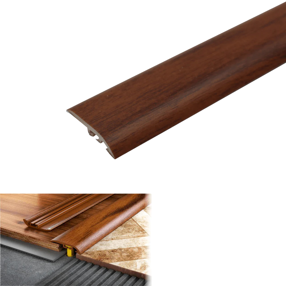 D-Z0100 32mm Pvc Wood Effect Door Threshold Ramp Profile