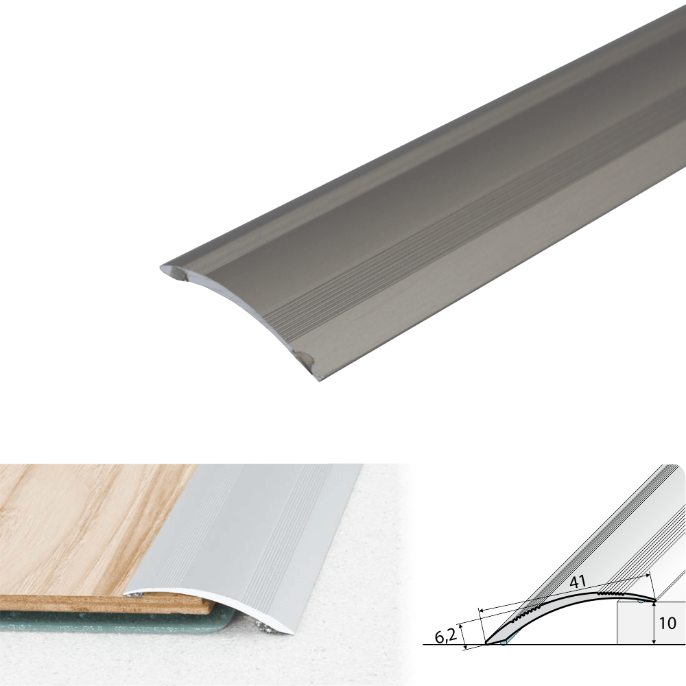 A48 41mm Anodised Aluminium Self Adhesive Door Threshold Ramp Profile