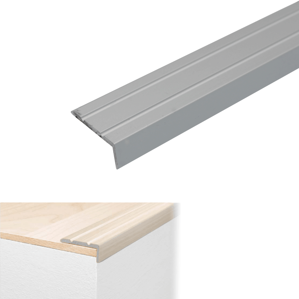 A31 25 x 10mm Anodised Aluminium Self Adhesive Stair Nosing Edge Trim