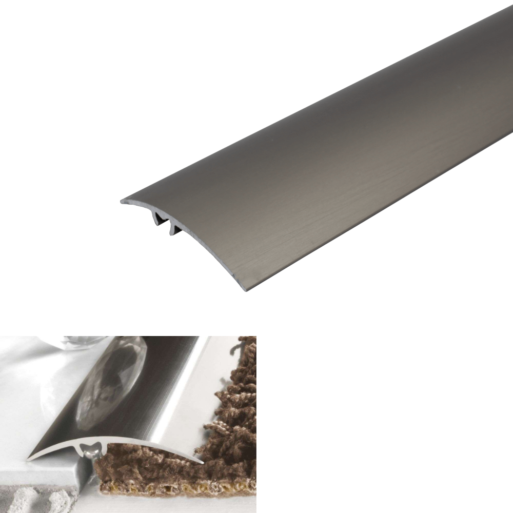 A65 50mm Aluminium Wood Effect Door Threshold Strip