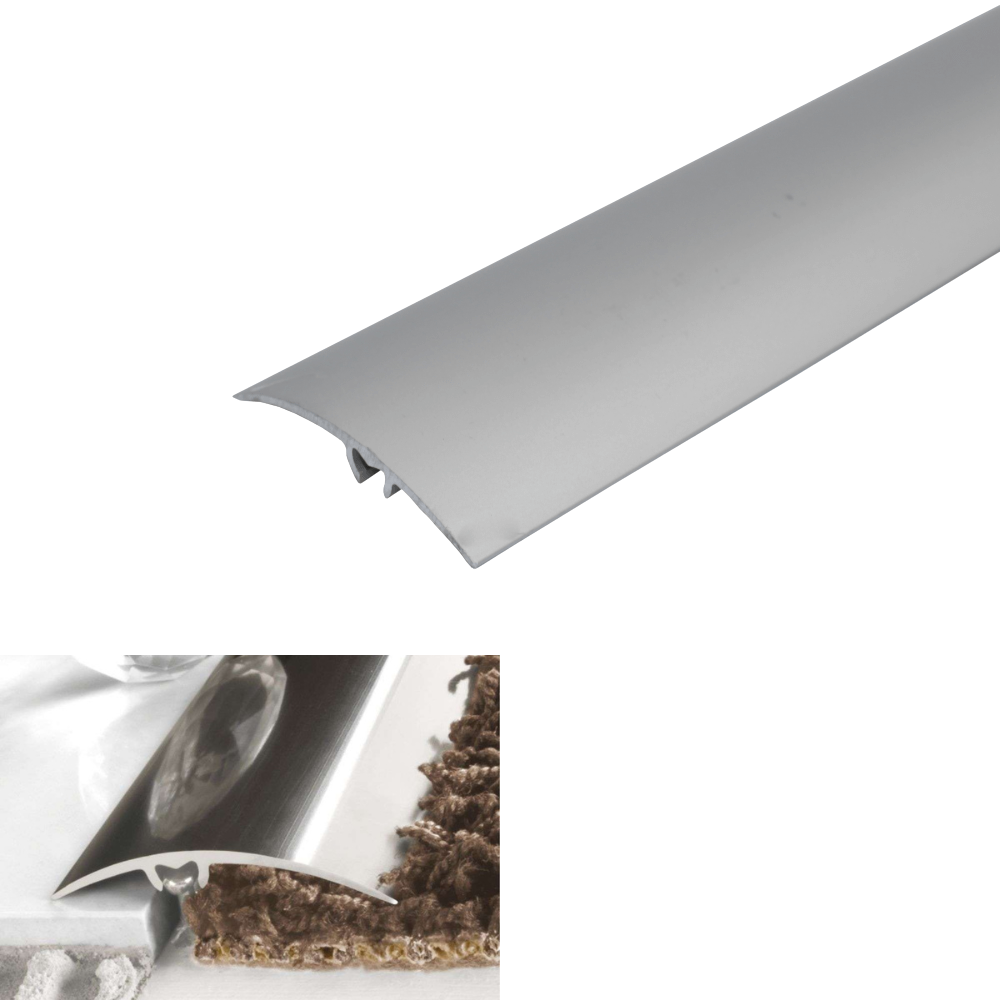 A65 50mm Aluminium Wood Effect Door Threshold Strip