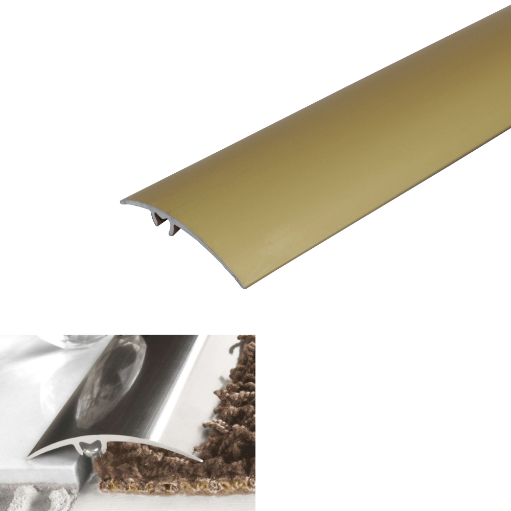 A65 50mm Aluminium Wood Effect Door Threshold Strip