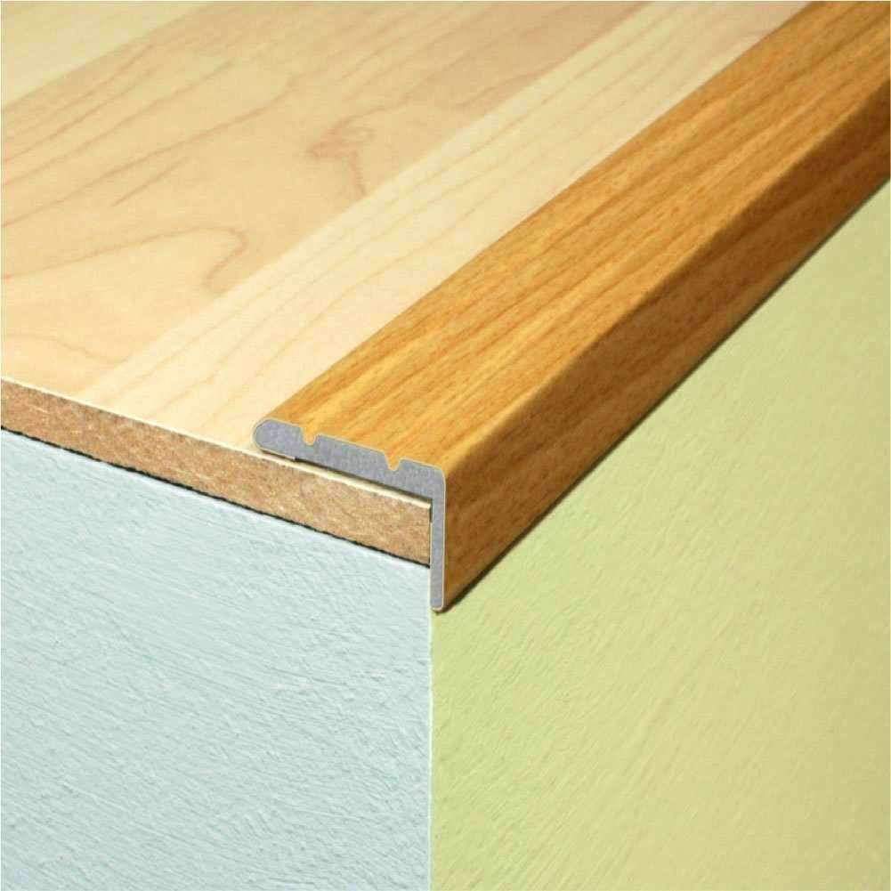 A31 25 x 10mm Aluminium Wood Effect Self-Adhesive Stair Nosing Edge Trim – Retro Fit