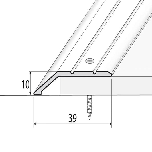 A11 40mm Anodised Aluminium Door Threshold Ramp Profile