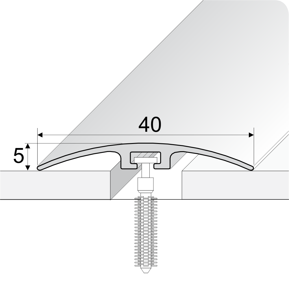 Wood Effect Door Threshold Strip