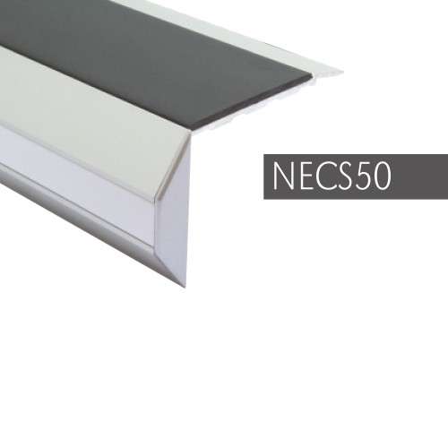 NECS50 End Caps For NSLR50 – Vision Light Out – 77.5 x 48.5mm Non Slip Stair Nosing – 2Pk