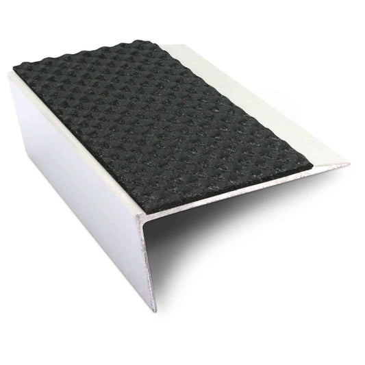 NSL16 Tredsafe Aluminium Non Slip Stair Nosing Edge Trim 66 x 32mm with PVC Insert Rakeback