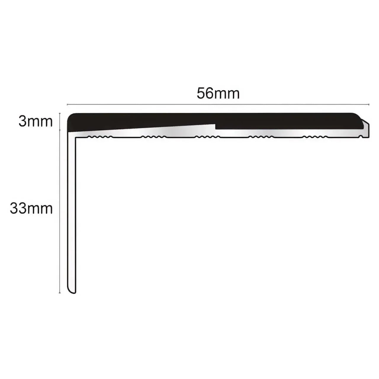 Straight Aluminium Safety Stair Nosing