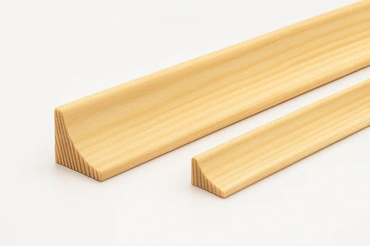 Pine Wood Scotia Trim 15×15mm & 20×20mm – Natural Decorative Skirting Edge Strip (1m & 2.4m)