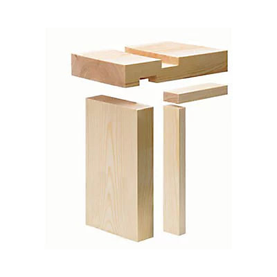 Whitewood spruce Door lining set (H) 210cm x (W) 9.4cm Set