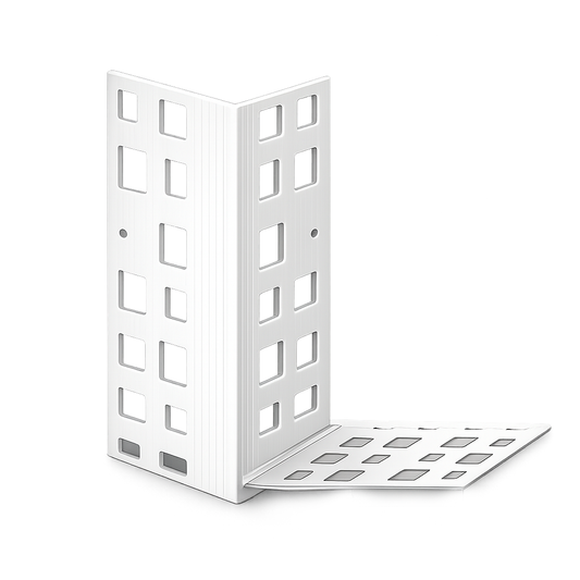 10 x 23x23 PVC universal render corner bead 2.5m for external wall corner protection