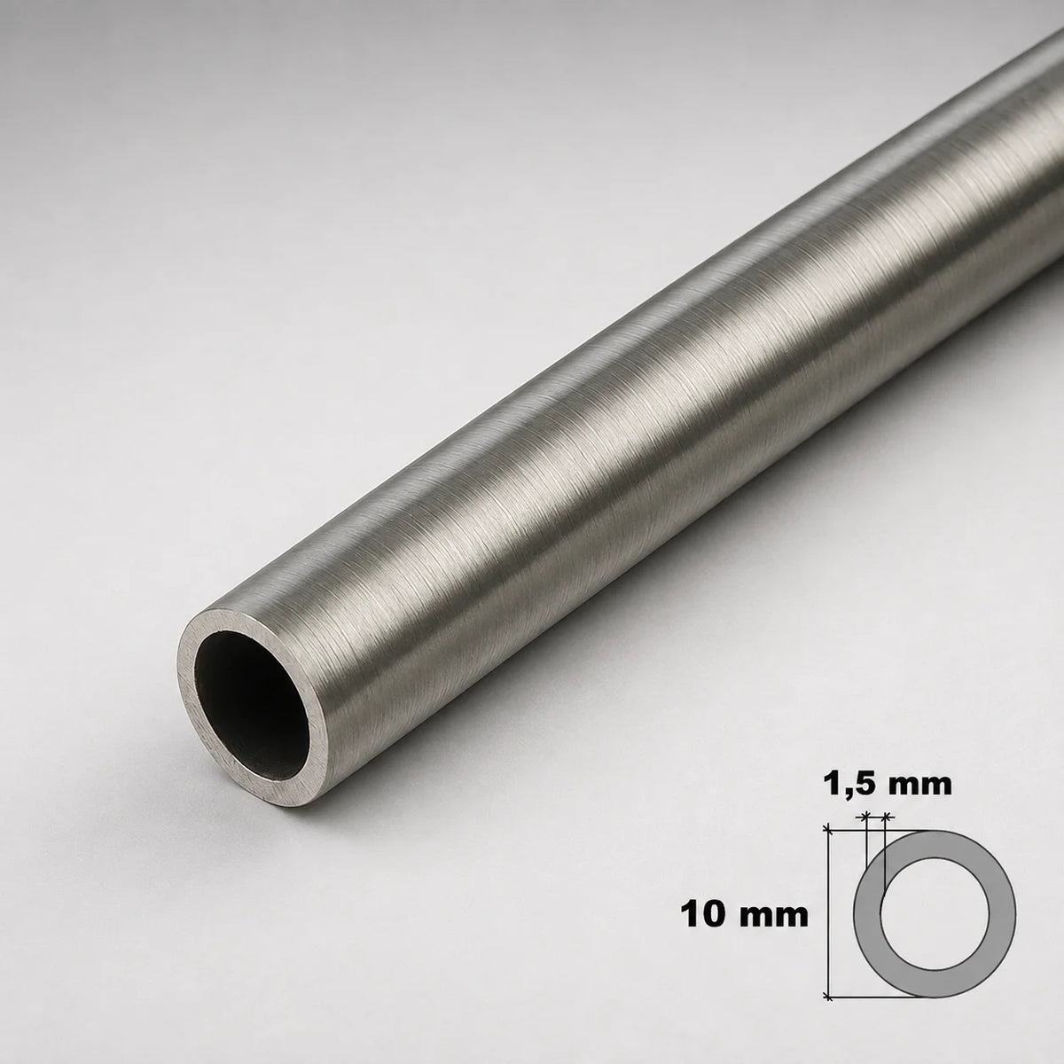 Stainless Steel Round Tube Pipe 0.5m / 19.69" Length –  304 Grade In 10 MM