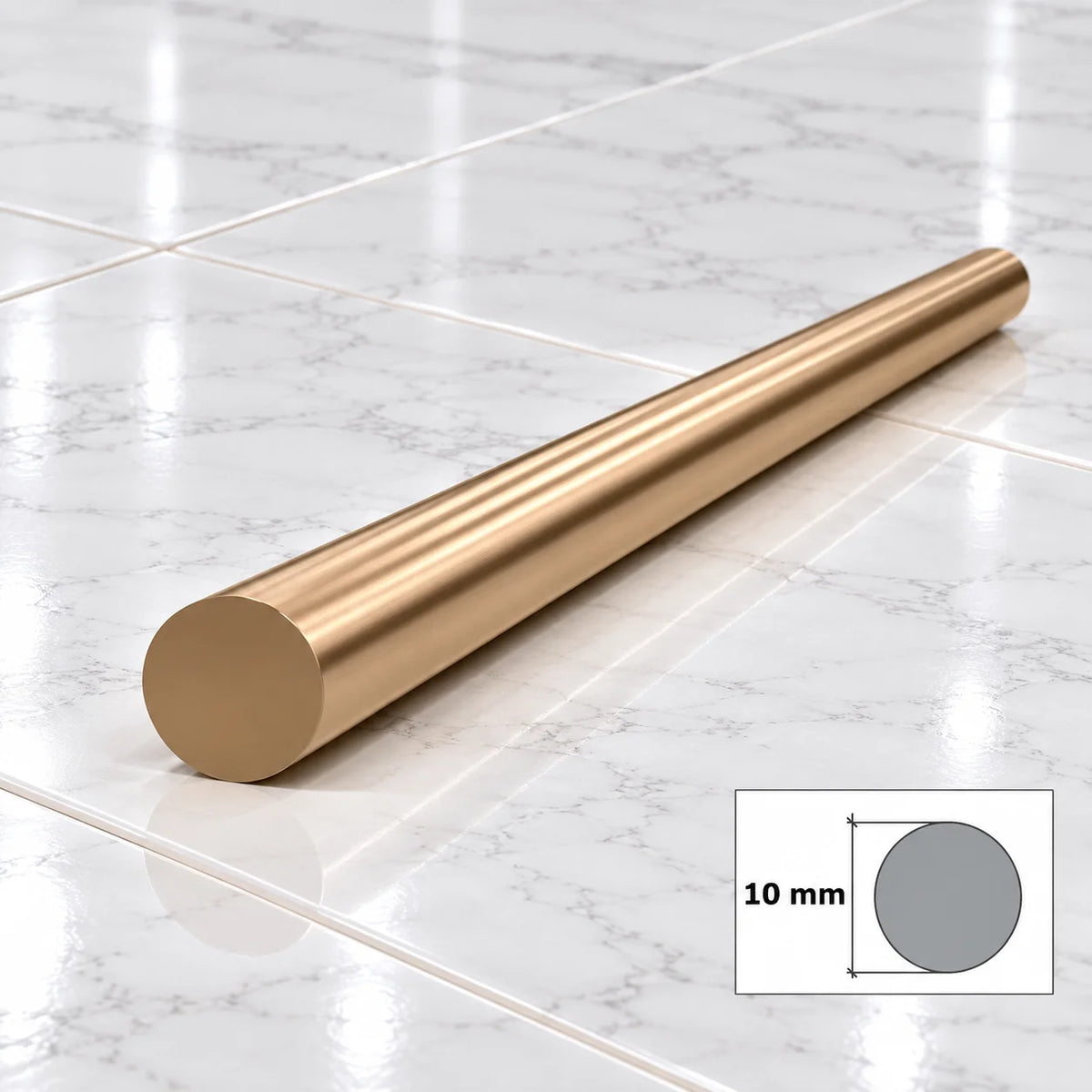 Brass Round Bar CZ121 Rod 1m | Various Sizes Solid Metal In 10 MM