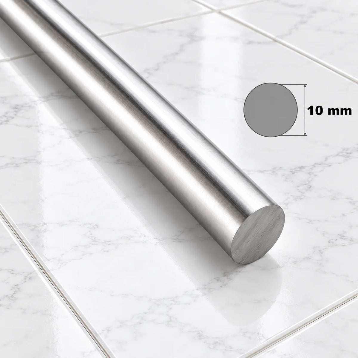 304 Stainless Steel Round Bar 1m | Solid Stainless Steel Rod In 10 MM