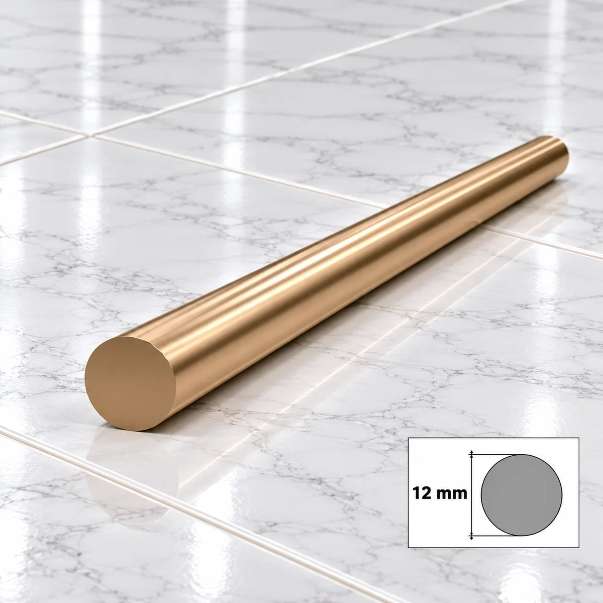 Brass Round Bar CZ121 Rod 1m | Various Sizes Solid Metal In 12 MM