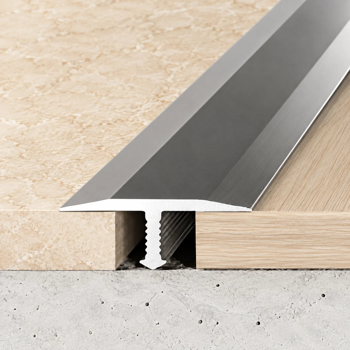 13mm Aluminium T-Bar Floor Transition Strip Realuse Image