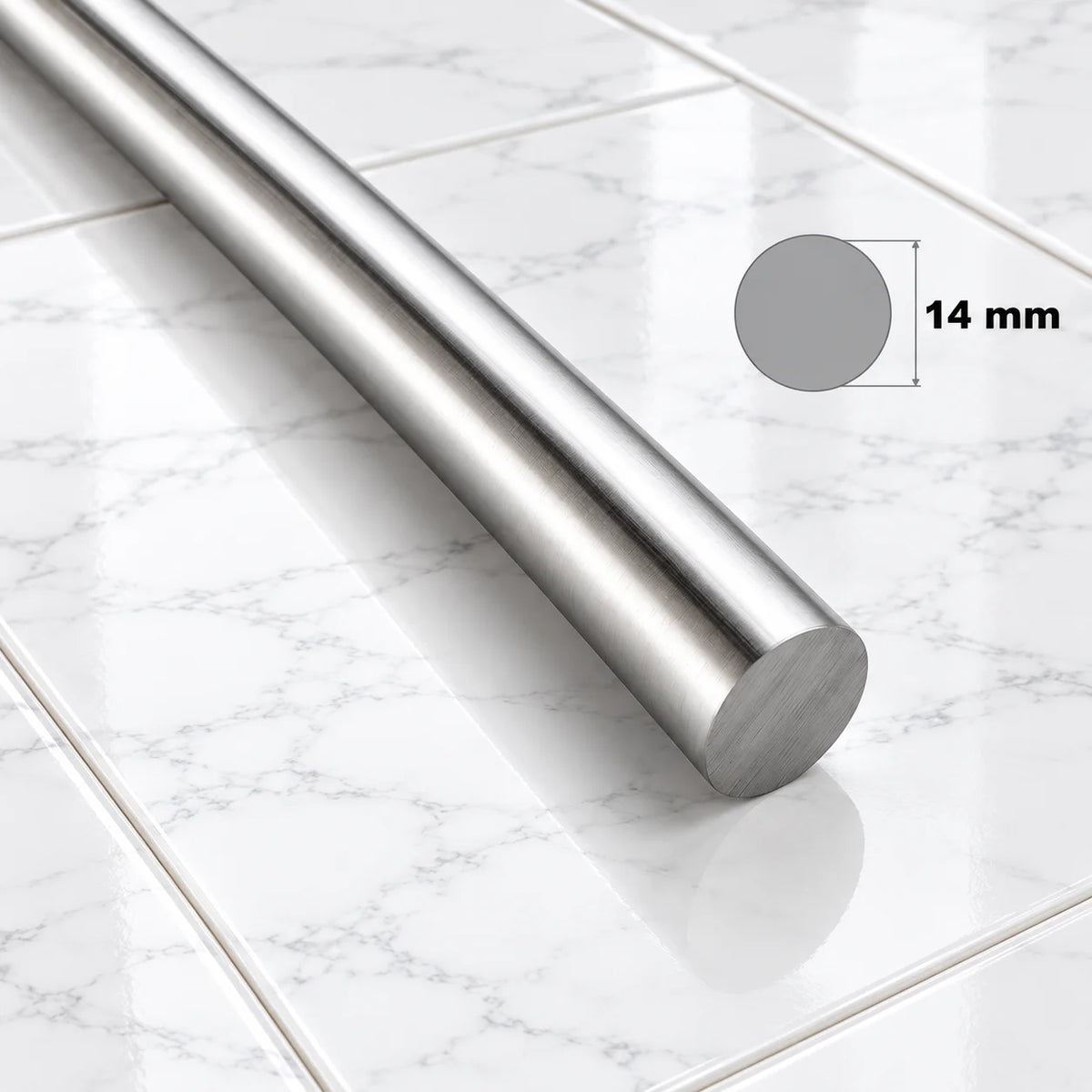 304 Stainless Steel Round Bar 1m | Solid Stainless Steel Rod In 14 MM