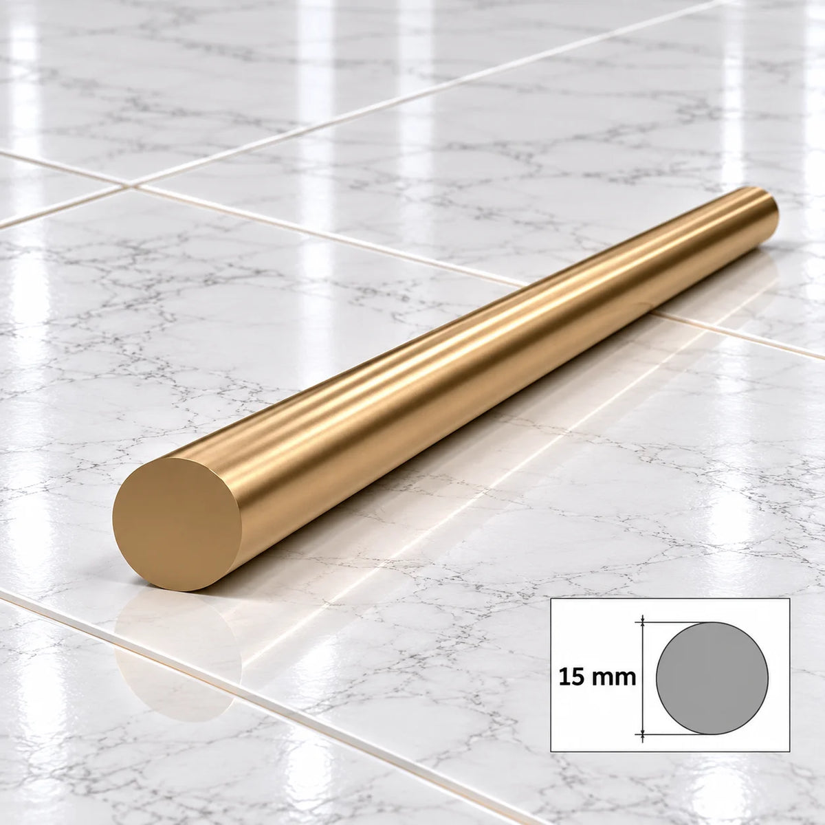 Brass Round Bar CZ121 Rod 1m | Various Sizes Solid Metal In 15 MM