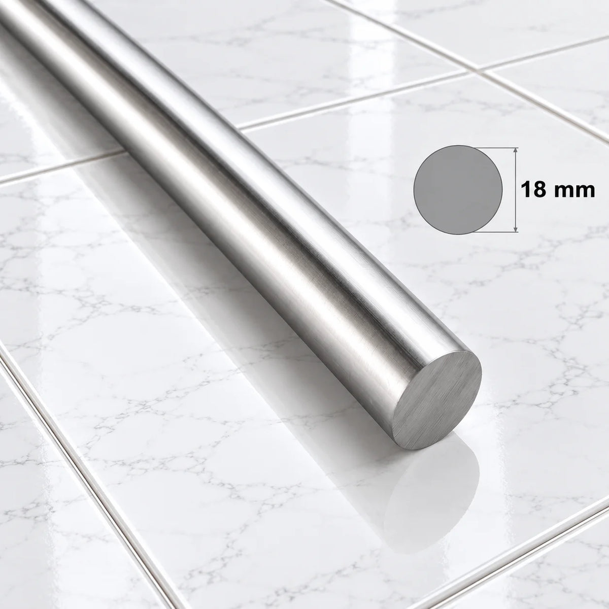 304 Stainless Steel Round Bar 1m | Solid Stainless Steel Rod In 18 MM