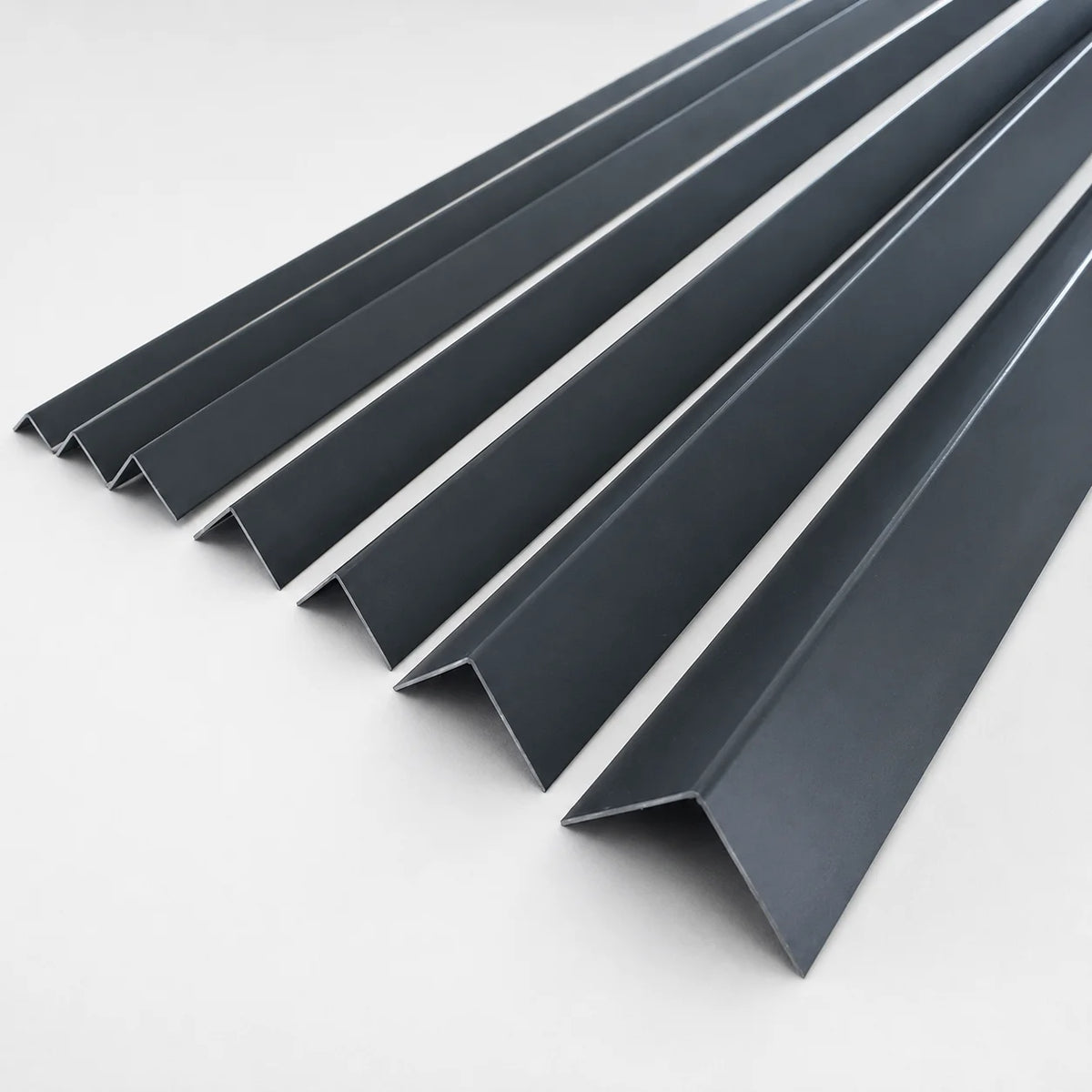 Equal & Unequal RAL 7016 Edge Protector Anthracite PVC Plastic Corner Angle Trim 90° All Variants