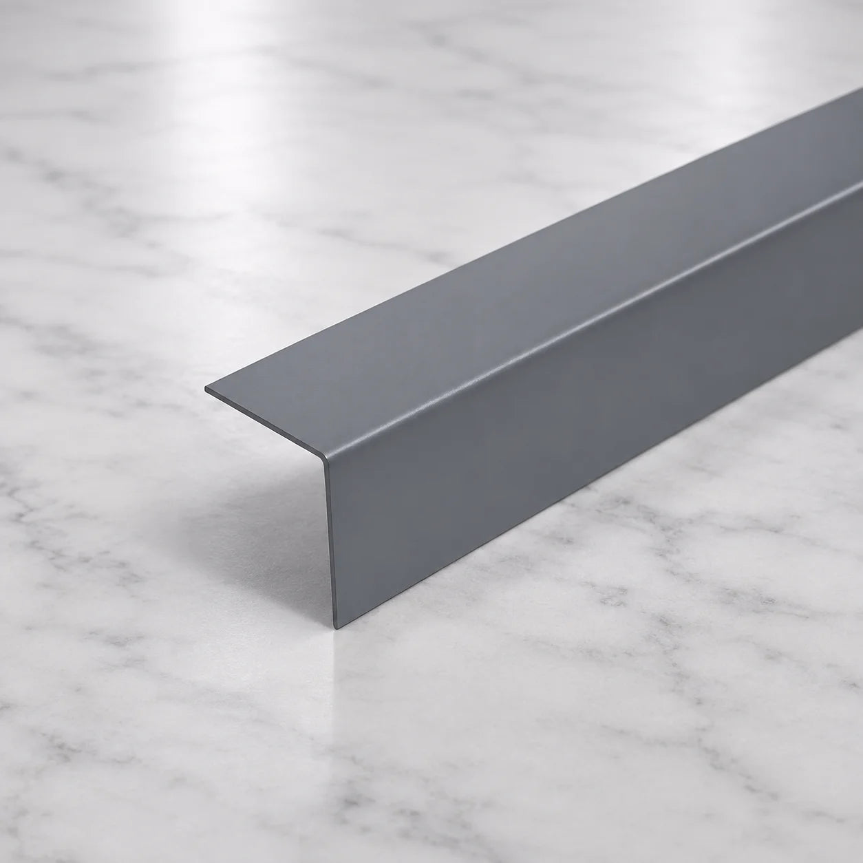 Equal & Unequal Edge Protector Dark Grey PVC Plastic Corner Angle Trim 90° 