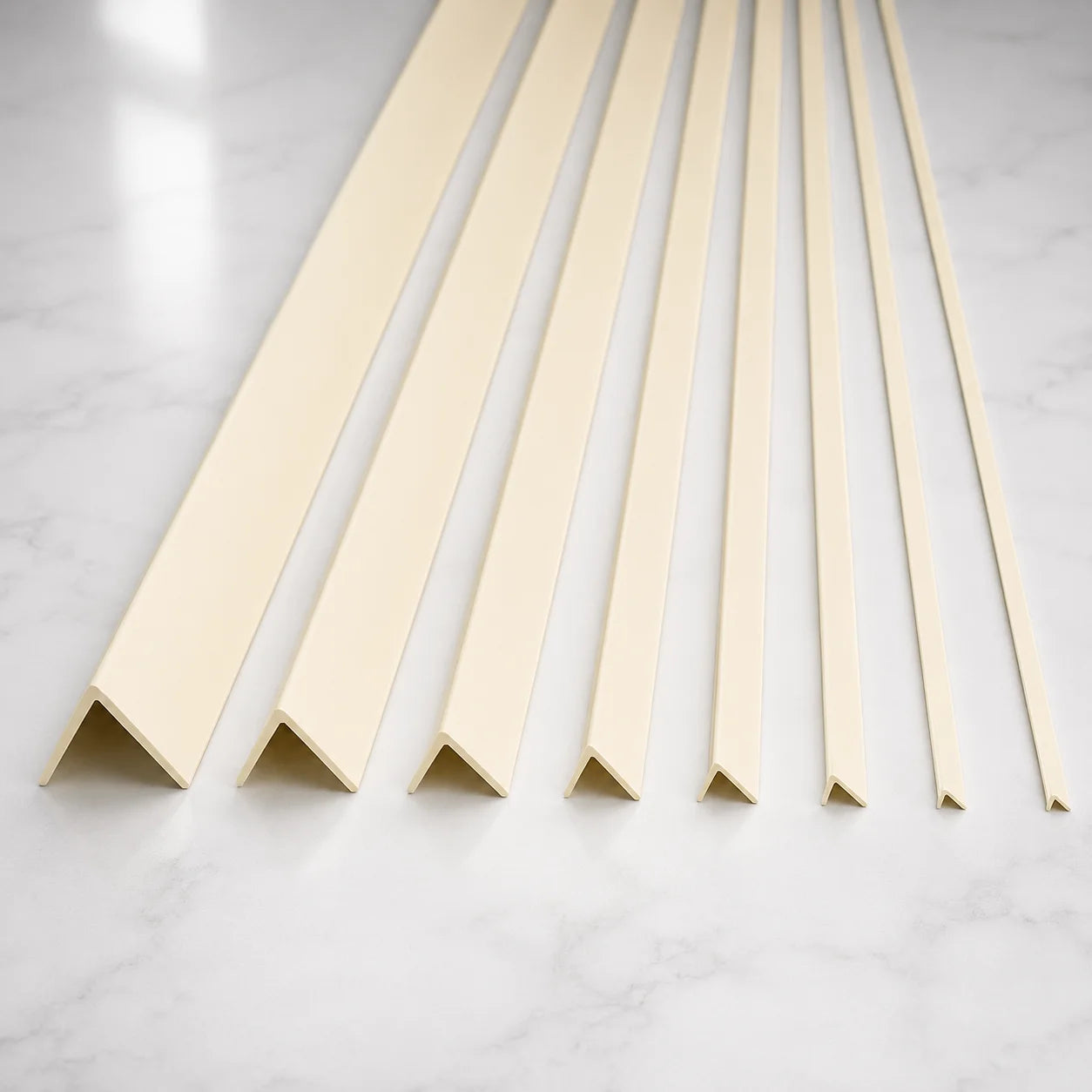 Edge Protector Ivory PVC Plastic Corner Angle Trim 90° All Variants