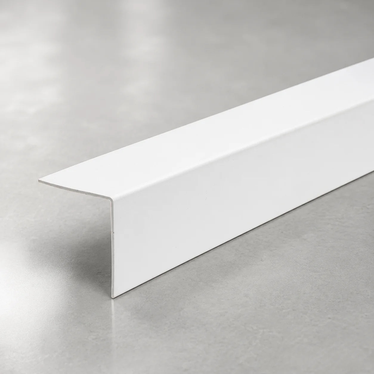 Equal & Unequal Edge Protector White PVC Plastic Corner Angle Trim 90° 