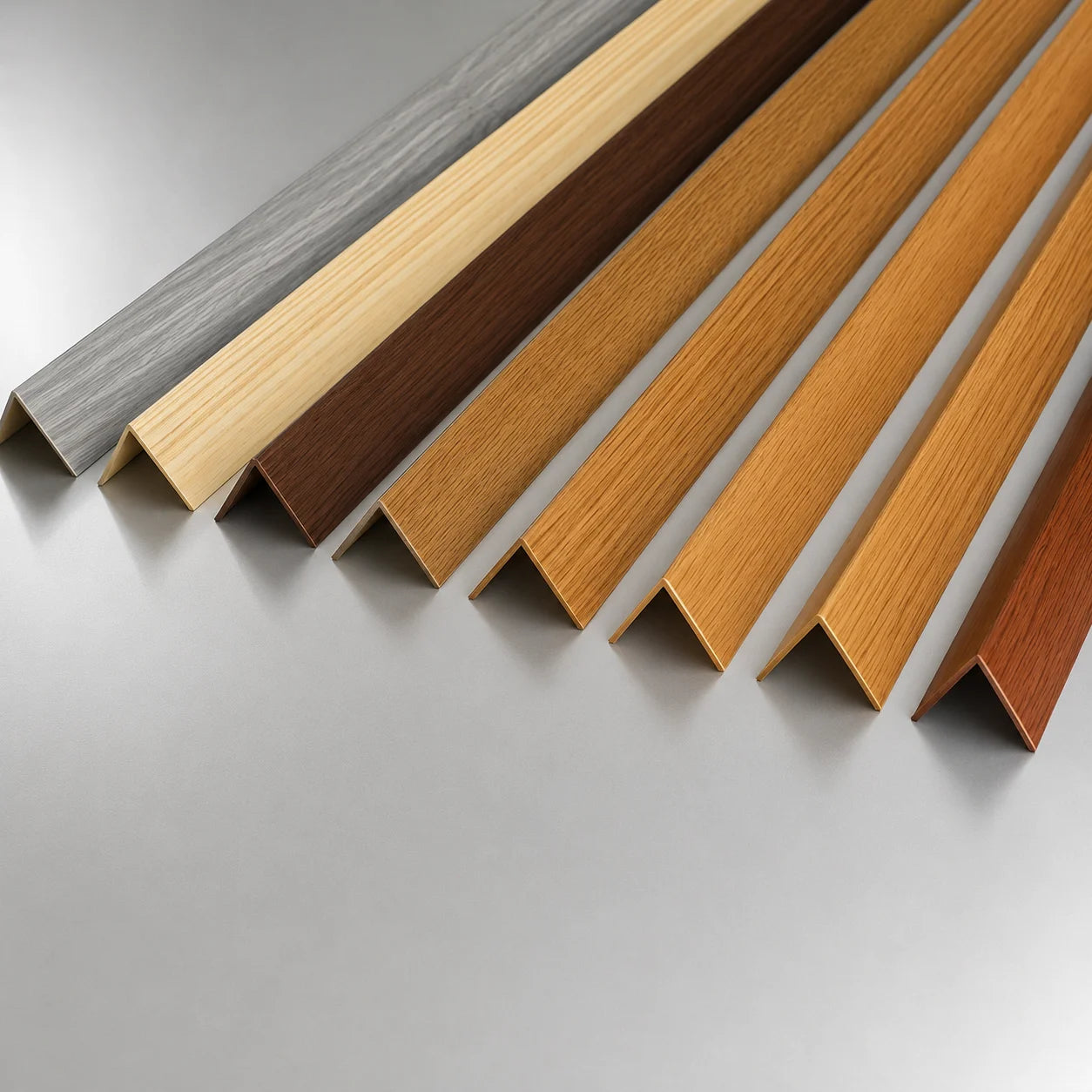 PVC Plastic Edge Protector Moulding Wood Effect Corner Angle Trim 90° All Colors