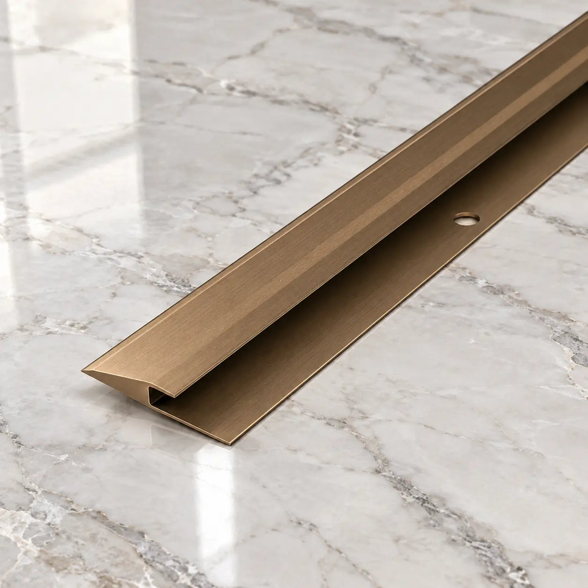 Durable 2.7m Aluminium LVT Reducer Profile for neat flooring transitions