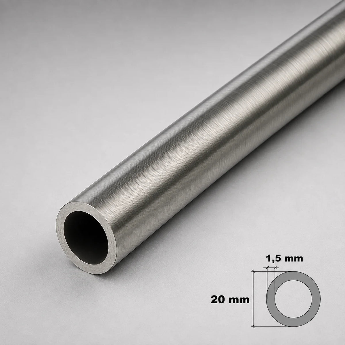 Stainless Steel Round Tube Pipe 0.5m / 19.69" Length –  304 Grade In 20 MM