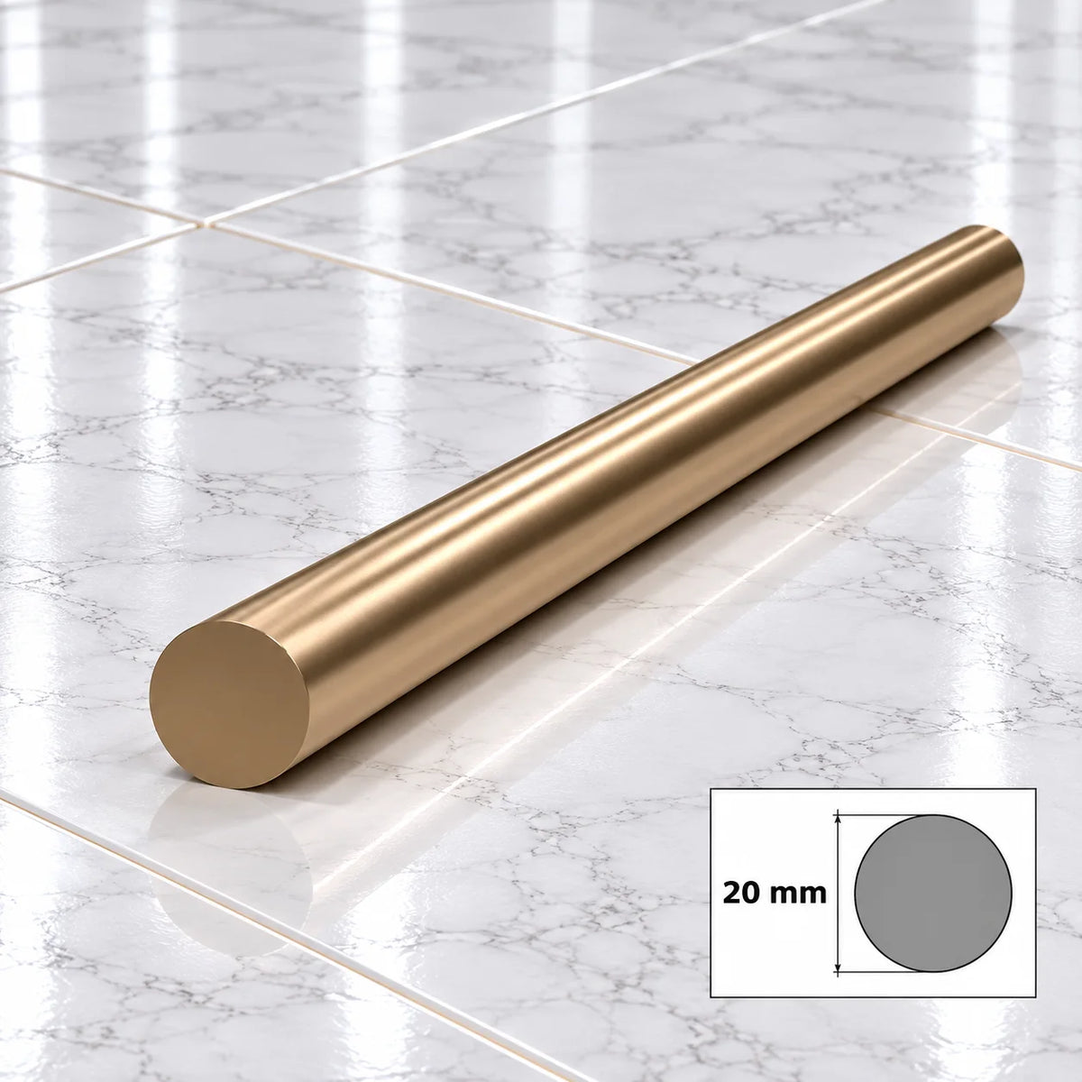 Brass Round Bar CZ121 Rod 1m | Various Sizes Solid Metal In 20 MM