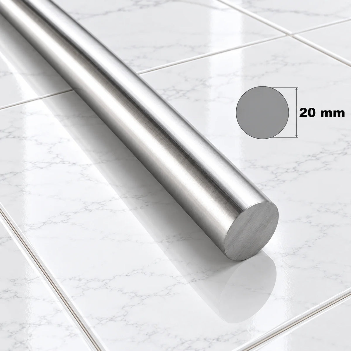 304 Stainless Steel Round Bar 1m | Solid Stainless Steel Rod In 20 MM
