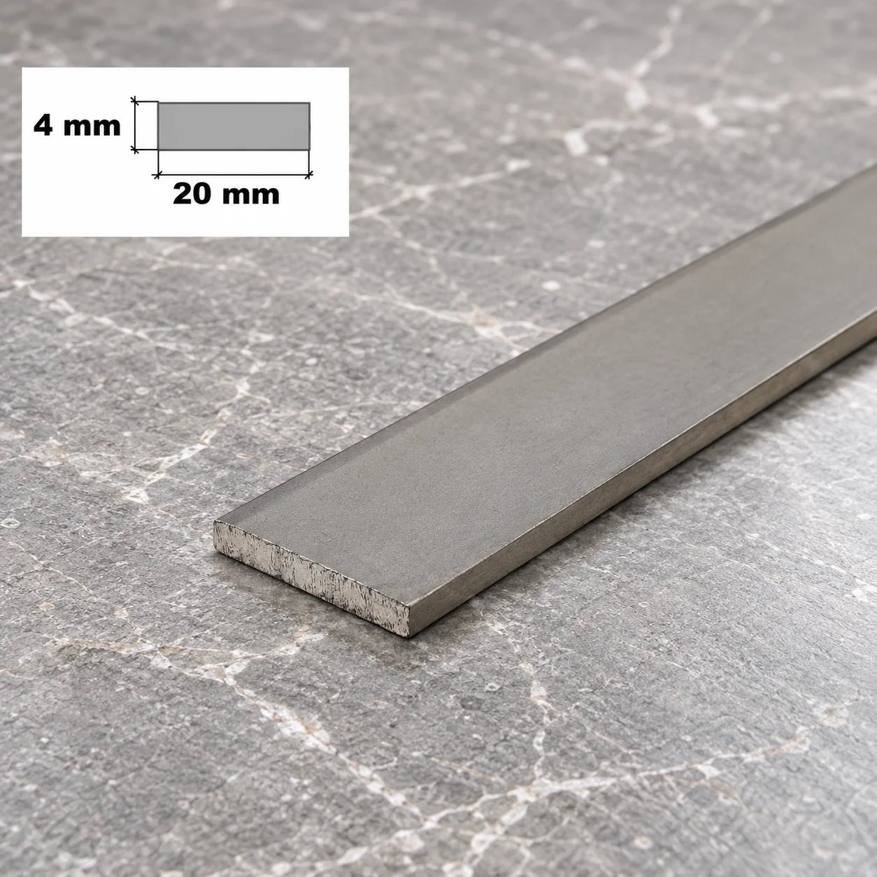 Flat Bar Plate Stainless Steel 304 Grade In 20 X 4 MM