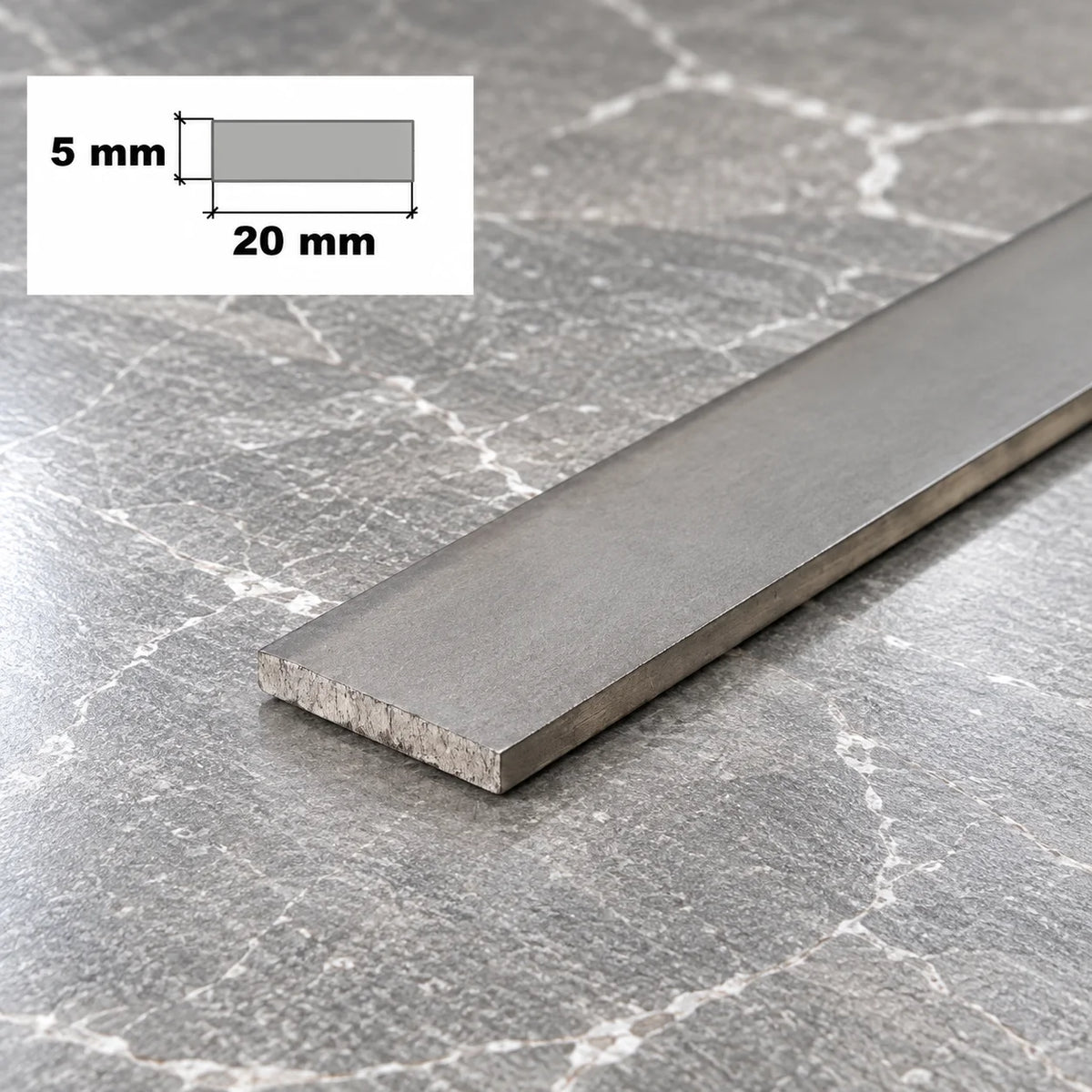 Flat Bar Plate Stainless Steel 304 Grade In 20 X 5 MM