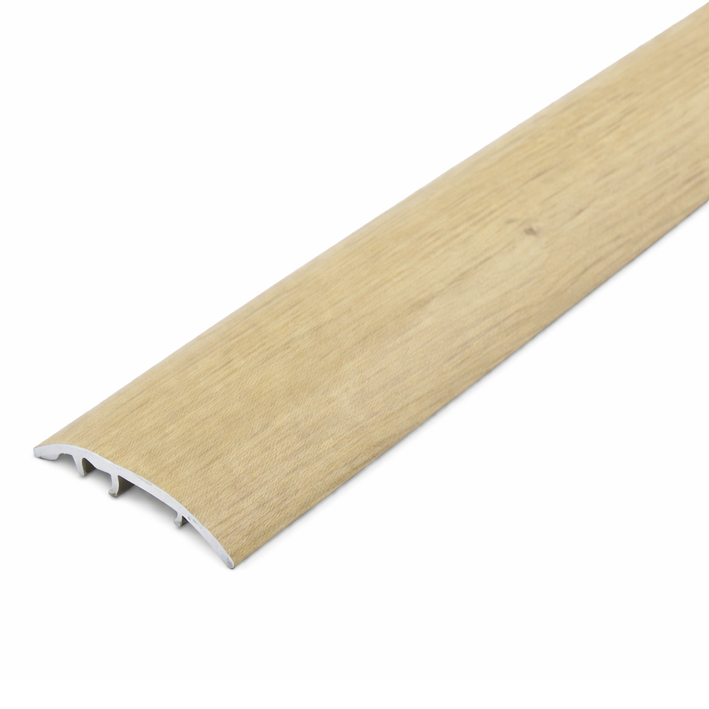 Imperial Oak Aluminium 4-in-1 wood-effect door threshold 37mm S16K for doorways