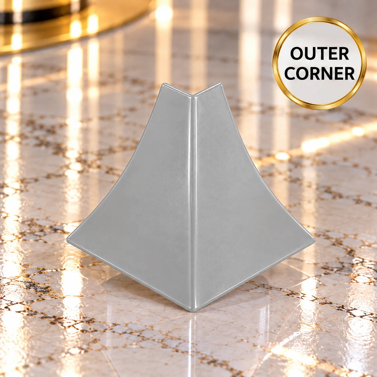 23x23mm PVC worktop splashback sealing trim for a neat and professional kitchen countertop finish.