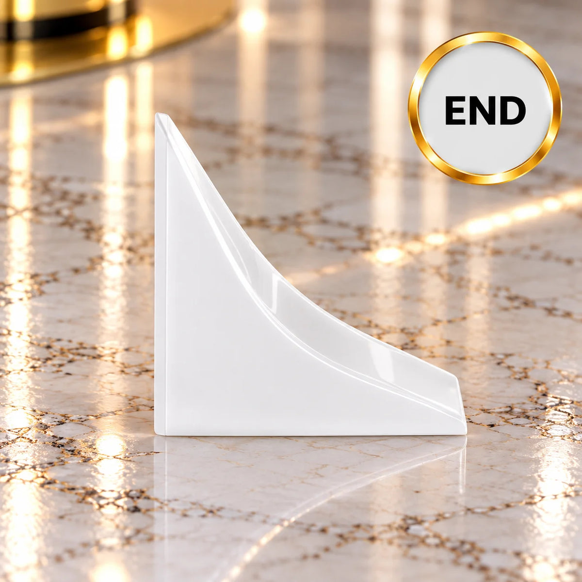 High-quality PVC worktop sealing profile suitable for kitchen countertop and wall junctions.