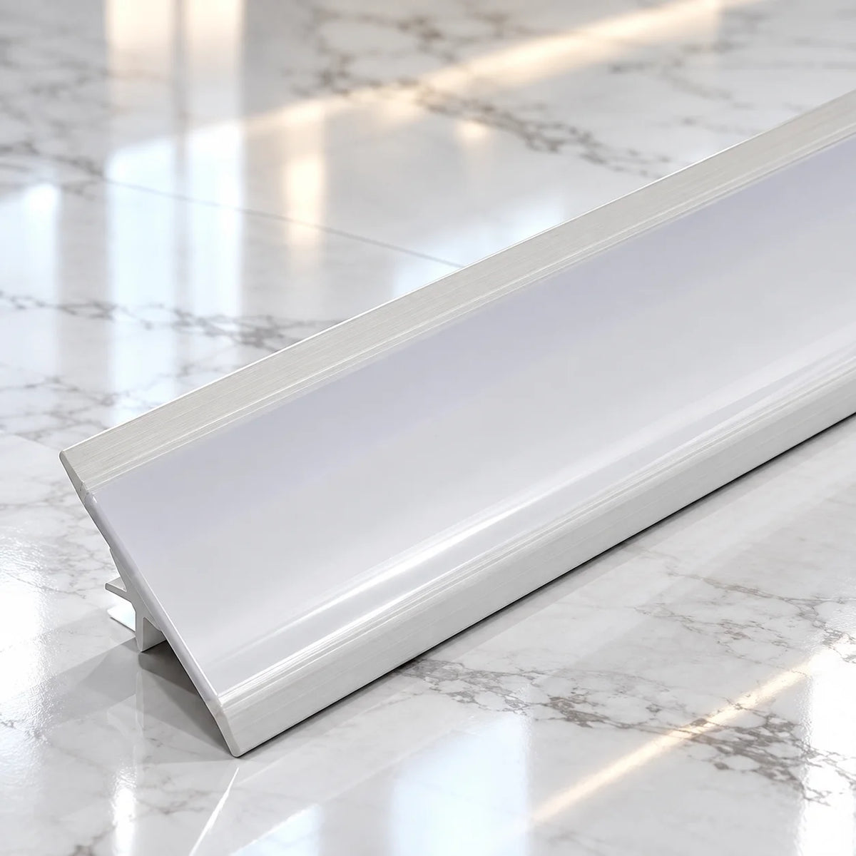 23x23mm PVC worktop splashback sealing trim for a neat and professional kitchen countertop finish.