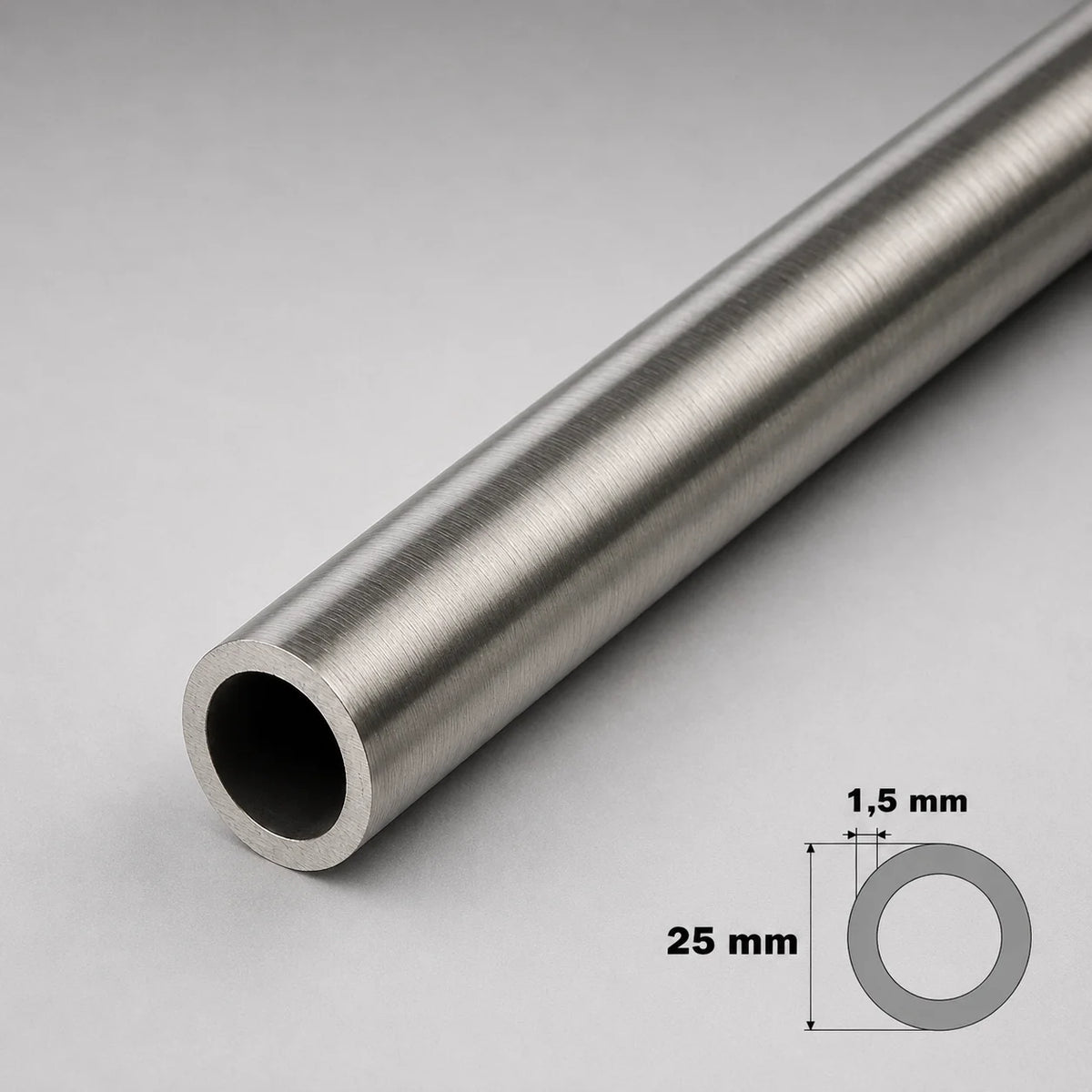 Stainless Steel Round Tube Pipe 0.5m / 19.69" Length –  304 Grade In 20 MM