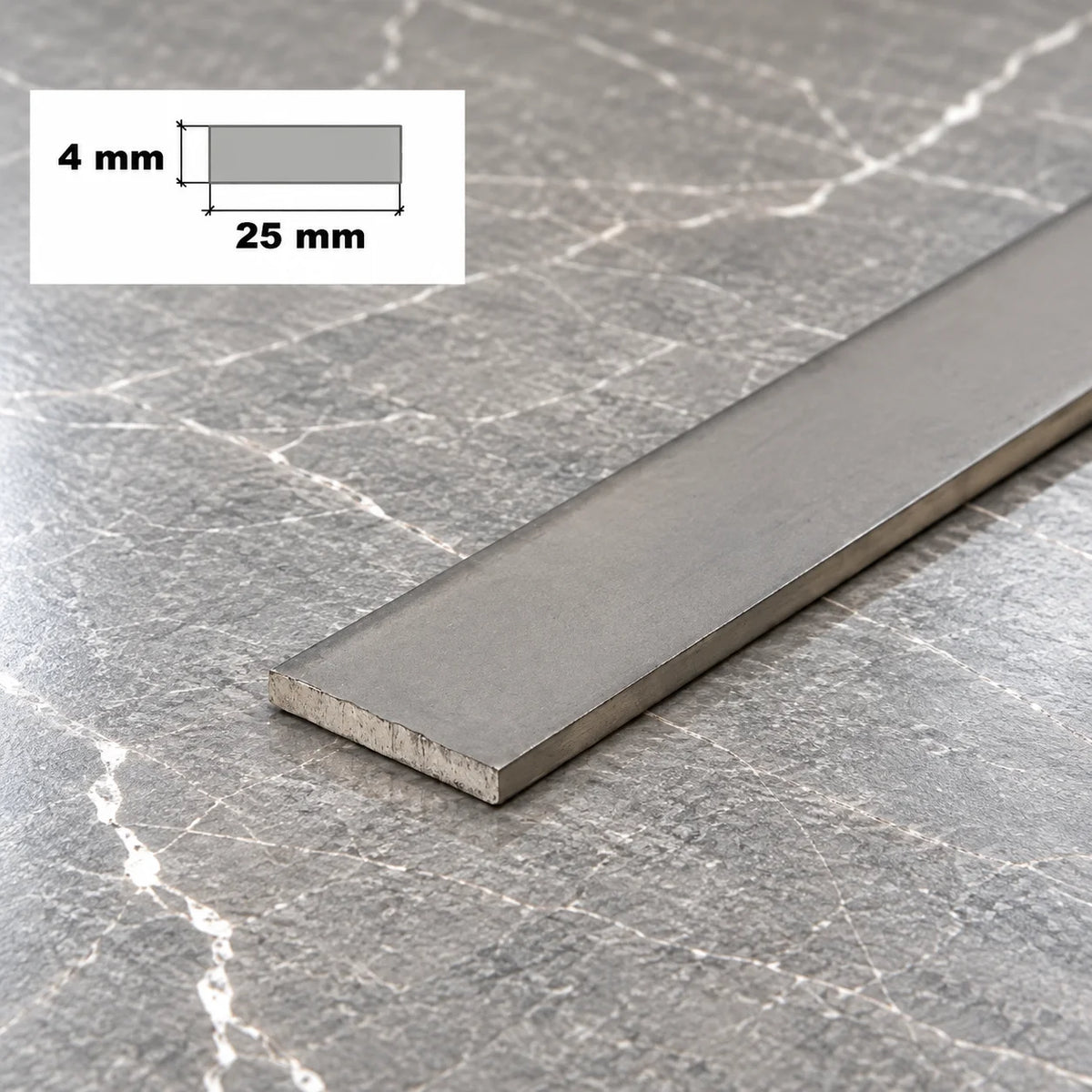 Flat Bar Plate Stainless Steel 304 Grade In 25 X 4 MM