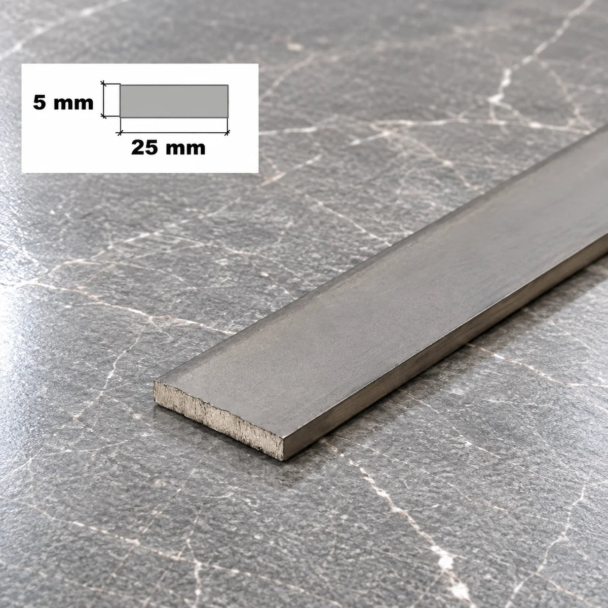 Flat Bar Plate Stainless Steel 304 Grade In 25 X 5 MM