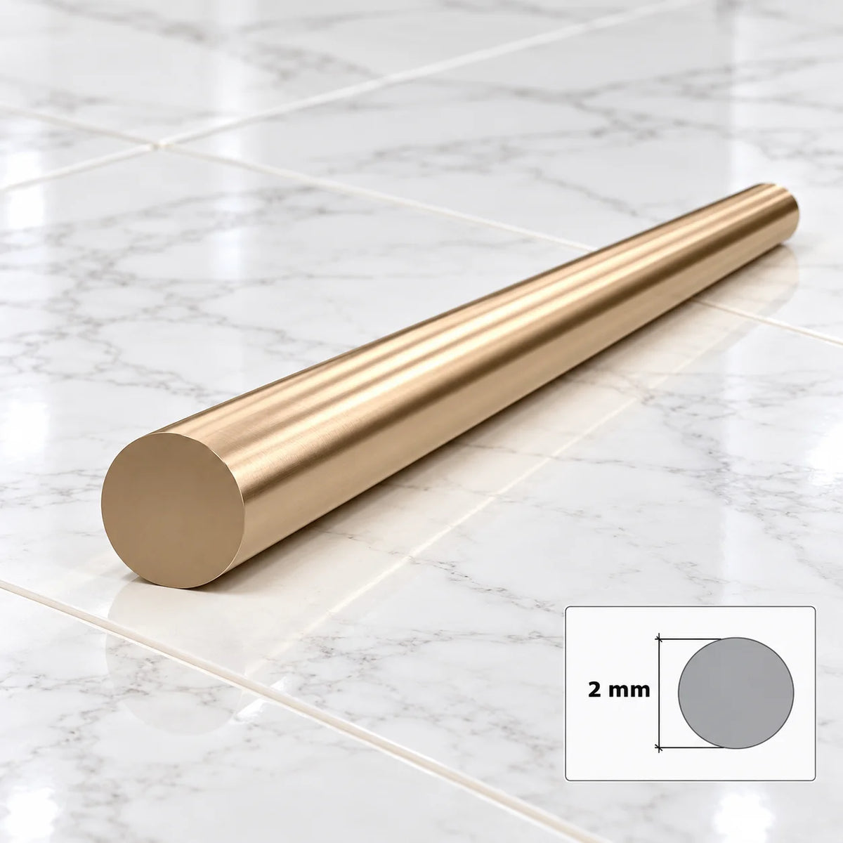 Brass Round Bar CZ121 Rod 1m | Various Sizes Solid Metal In 2 MM