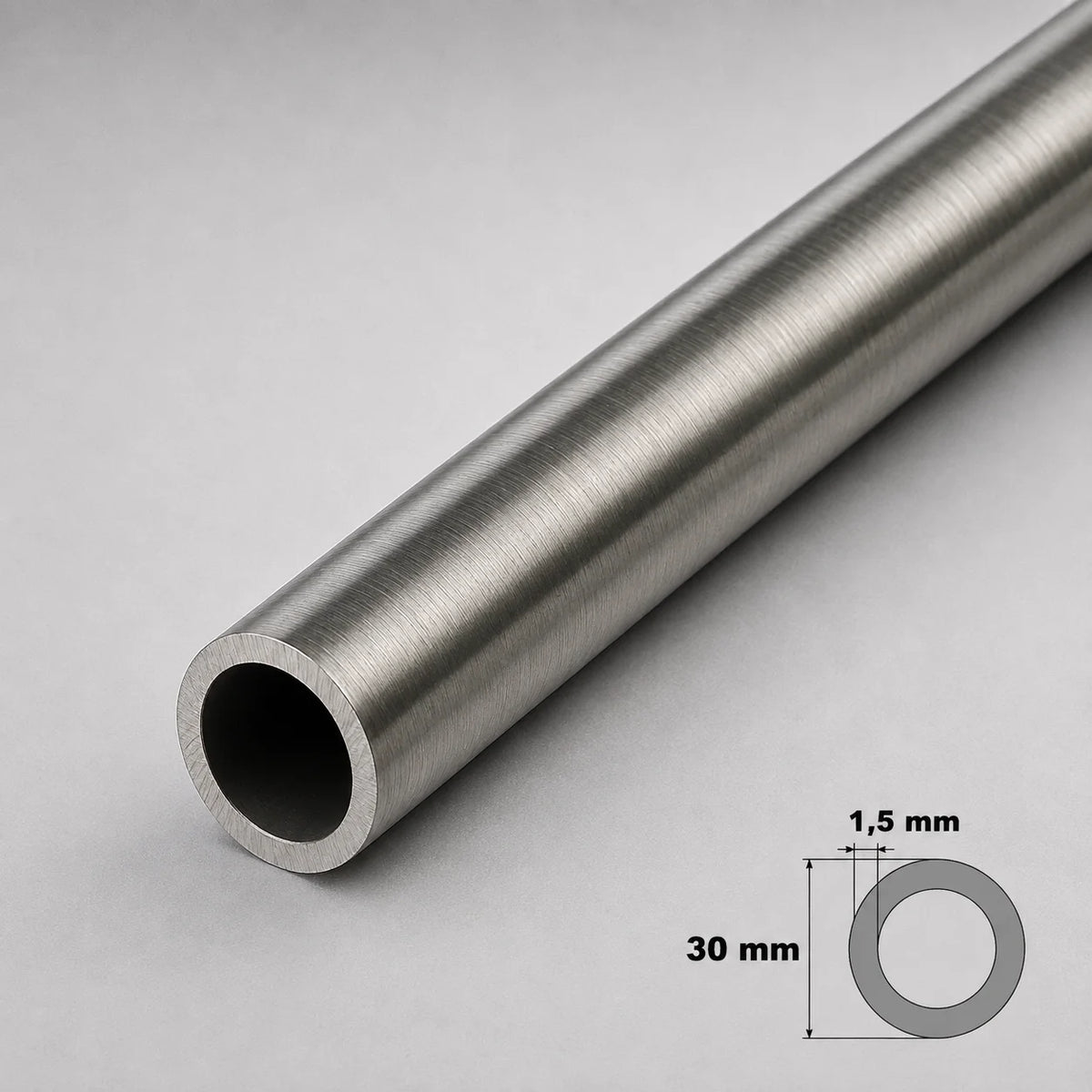 Stainless Steel Round Tube Pipe 0.5m / 19.69" Length –  304 Grade In 30 MM
